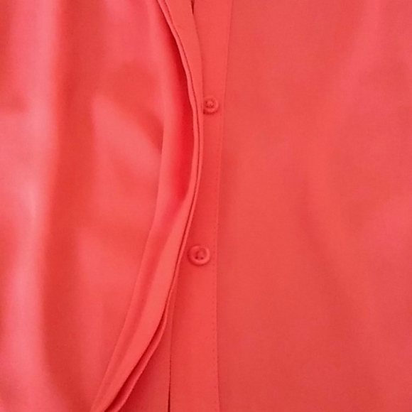 Apt 9 cayenne coral sheer button blouse XLP - Picture 9 of 16